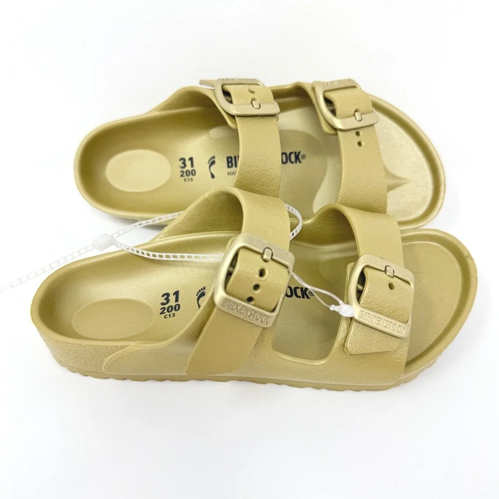 Birkenstock Arizona Youth EU 31 US 13-13.5 EVA Gold Sandals Waterproof NEW